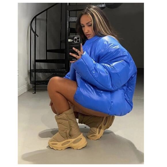 NWT YEEZY X GAP ROUND Cropped Jacket blue Puffer Kanye West (M) - Picture 11 of 11